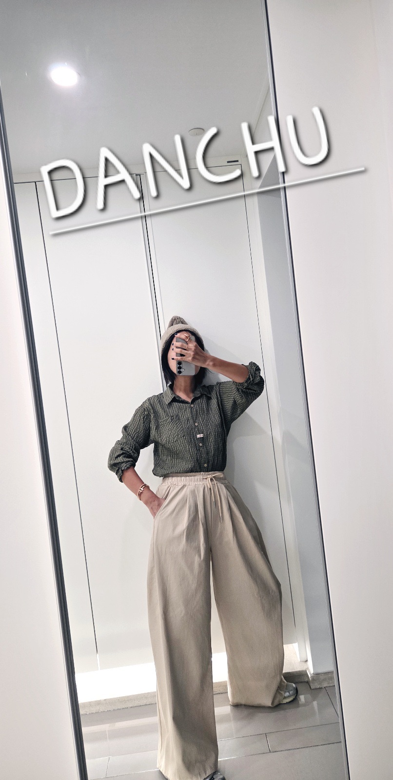 DANCHU韓國代購女裝新款休閑推薦熱賣時尚襯衫蕾絲衫格子DANCHU襯衫/蕾絲衫
