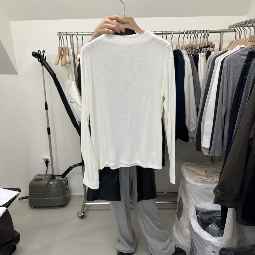 OREE東大門代購女士新品時尚休閑人氣職業推薦熱賣長袖T恤Oree長袖T恤圖色1