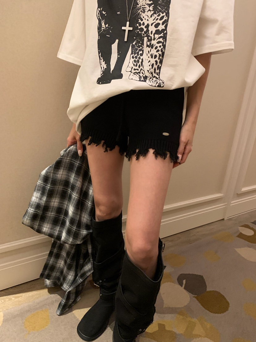 BADCALM韓國直郵女士新品時尚休閑熱賣推薦人氣真品短褲復古BADCALM短褲圖色3