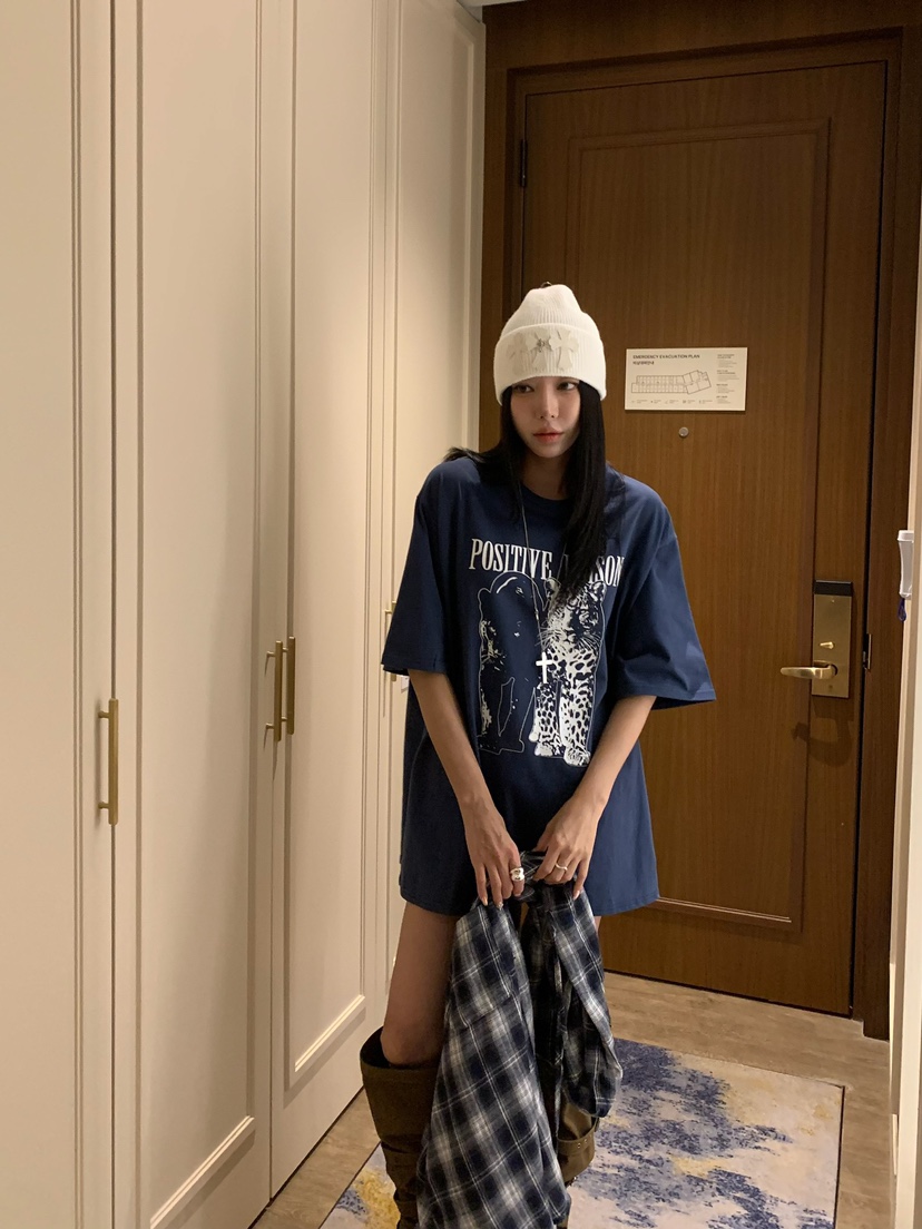 BADCALM東大門代購女士新品時尚職業推薦熱賣人氣休閑T恤BADCALMT恤圖色5