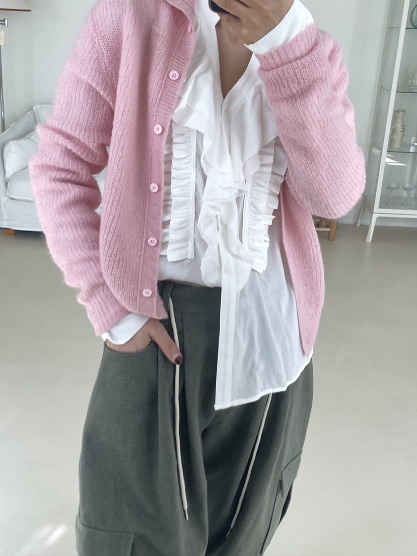 EDITION-P東大門代購女士新品推薦真品人氣襯衫蕾絲衫褶邊EDITION-P襯衫/蕾絲衫