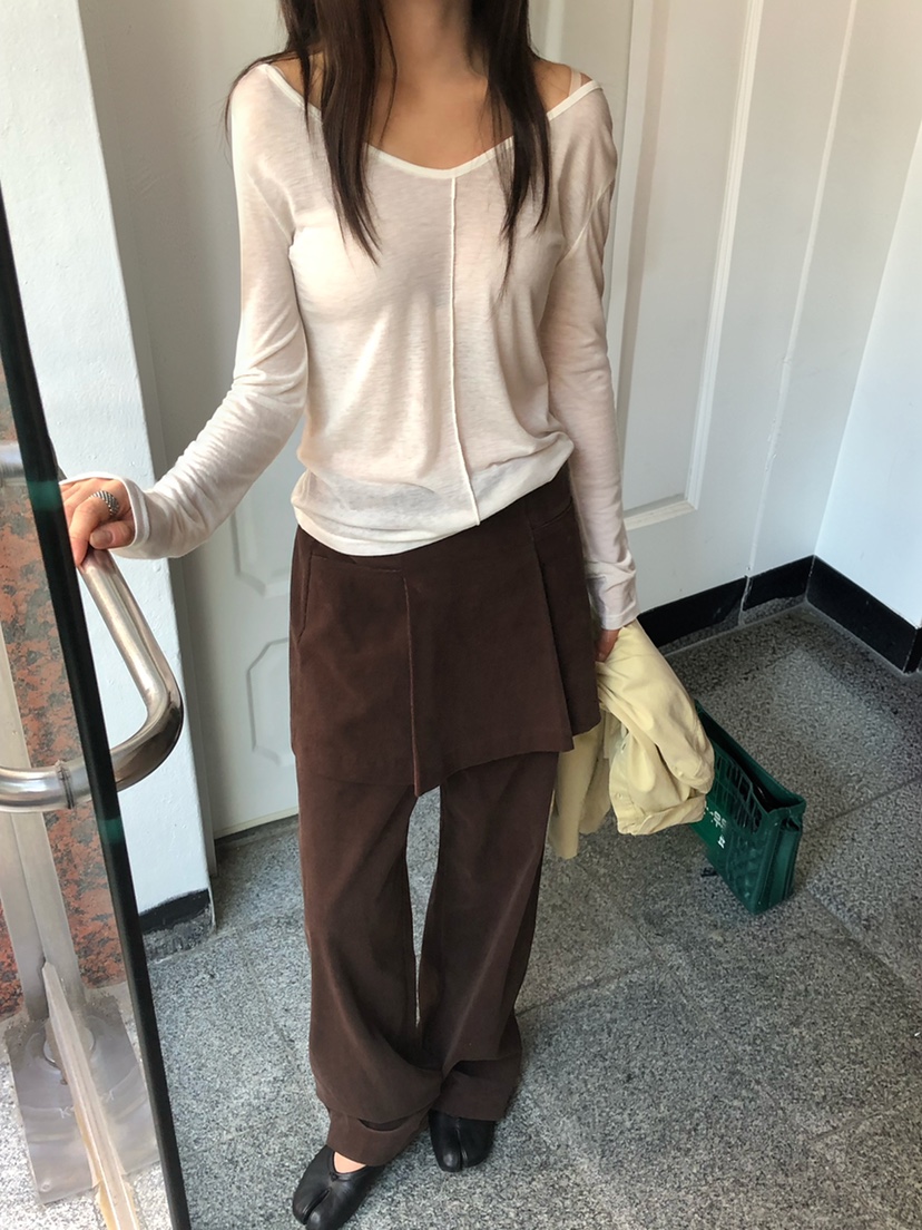 ONDO-P韓國直郵女士新款真品推薦熱賣休閑時尚裙褲燈芯絨ONDO-P裙褲