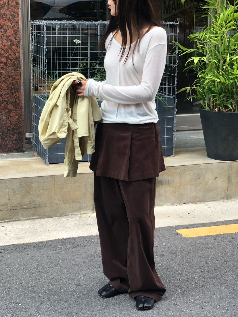ONDO-P韓國直郵女士新款真品推薦熱賣休閑時尚裙褲燈芯絨ONDO-P裙褲
