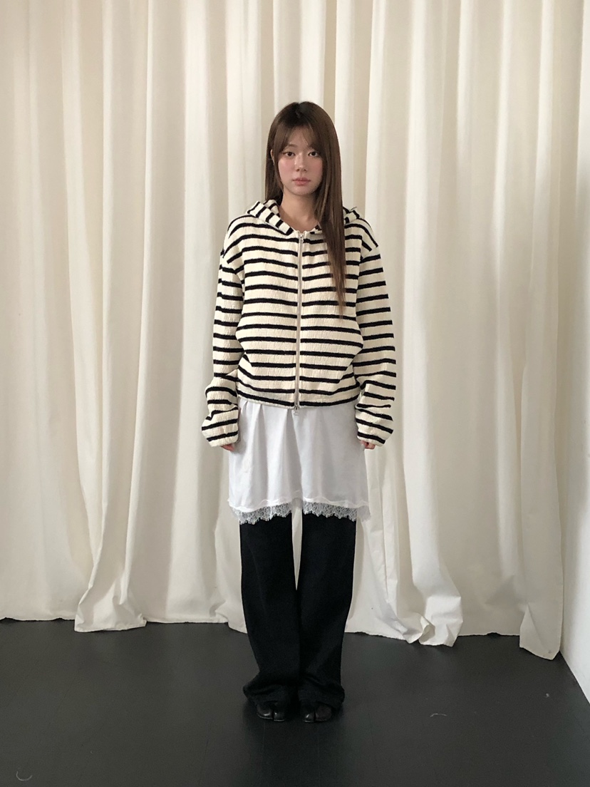 ONDO-P東大門代購女裝新品人氣推薦夾克拉鏈連帽衫針織拉鏈ONDO-P夾克