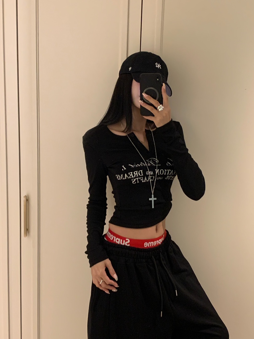 BADCALM東大門實拍女裝新款真品時尚熱賣休閑人氣長袖T恤BADCALM長袖T恤圖色5