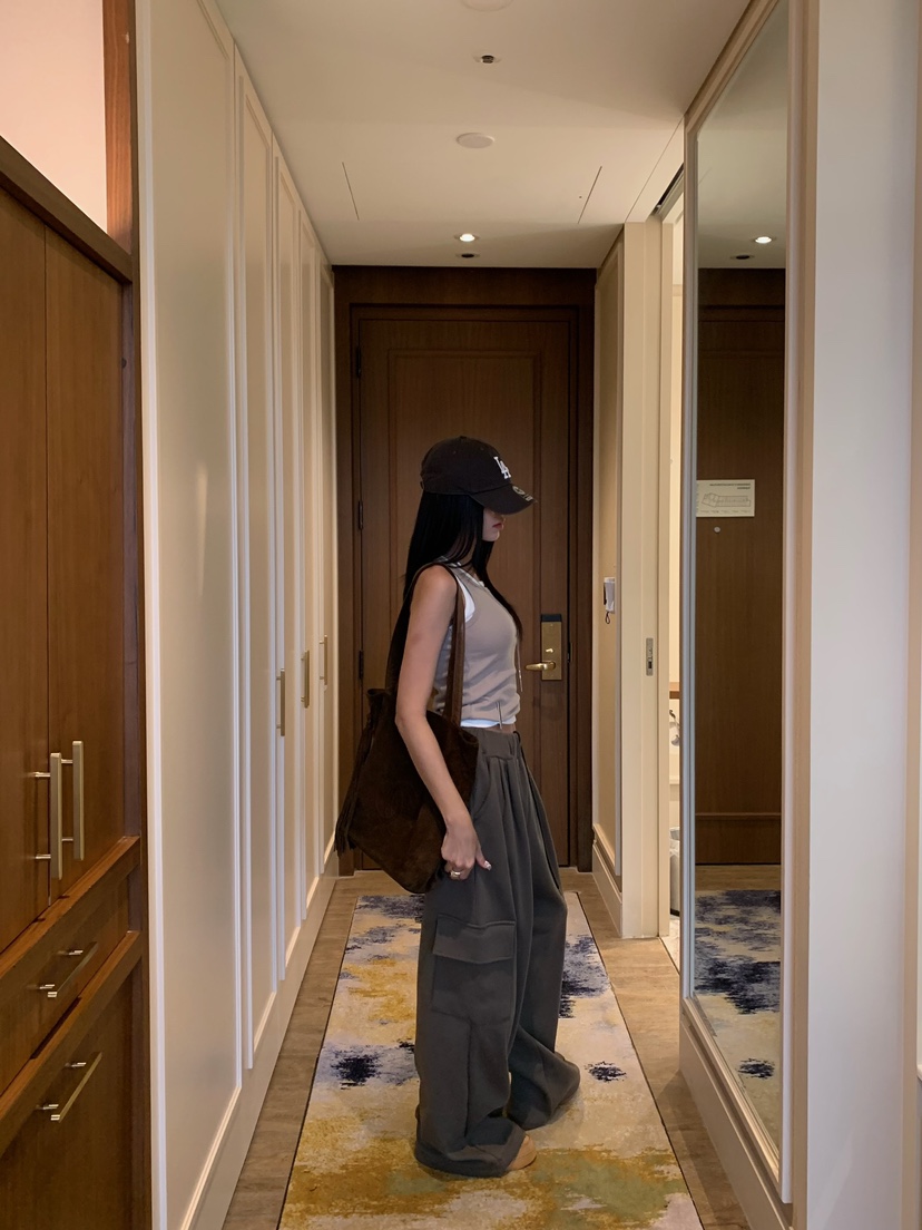 BADCALM東大門代購女裝新款推薦熱賣人氣時尚真品休閑褲口袋BADCALM休閑褲圖色5