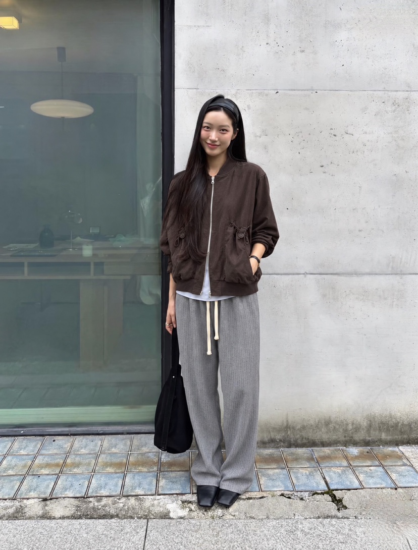 ONDO-P東大門直郵女士新品真品職業推薦休閑褲針織褲羅紋ONDO-P休閑褲
