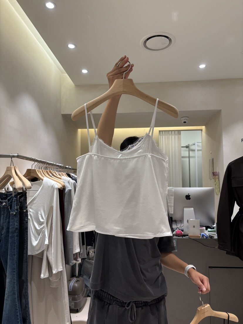 FOUREIGHT東大門代購女裝新品休閑真品推薦職業吊帶背心緞FOUR EIGHT吊帶/背心