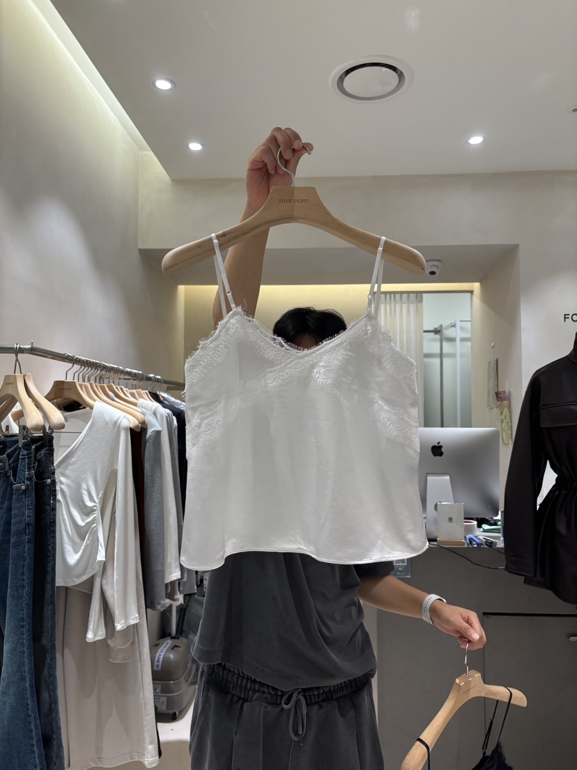 FOUREIGHT東大門代購女裝新品休閑真品推薦職業吊帶背心緞FOUR EIGHT吊帶/背心圖色1