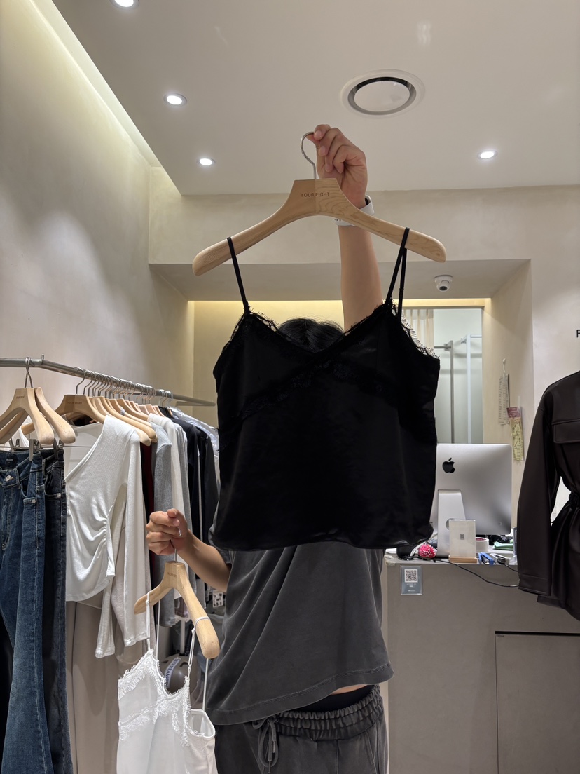 FOUREIGHT東大門代購女裝新品休閑真品推薦職業吊帶背心緞FOUR EIGHT吊帶/背心圖色2