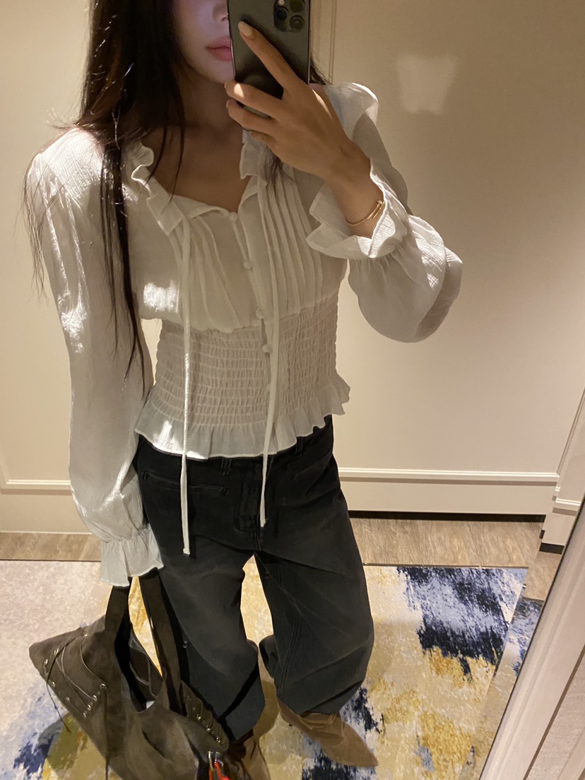 FOUREIGHT韓國直郵女士新品真品人氣職業熱賣時尚襯衫蕾絲衫FOUR EIGHT襯衫/蕾絲衫