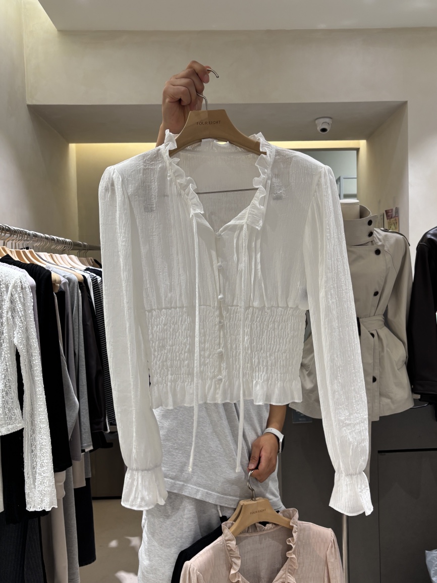FOUREIGHT韓國直郵女士新品真品人氣職業熱賣時尚襯衫蕾絲衫FOUR EIGHT襯衫/蕾絲衫圖色1