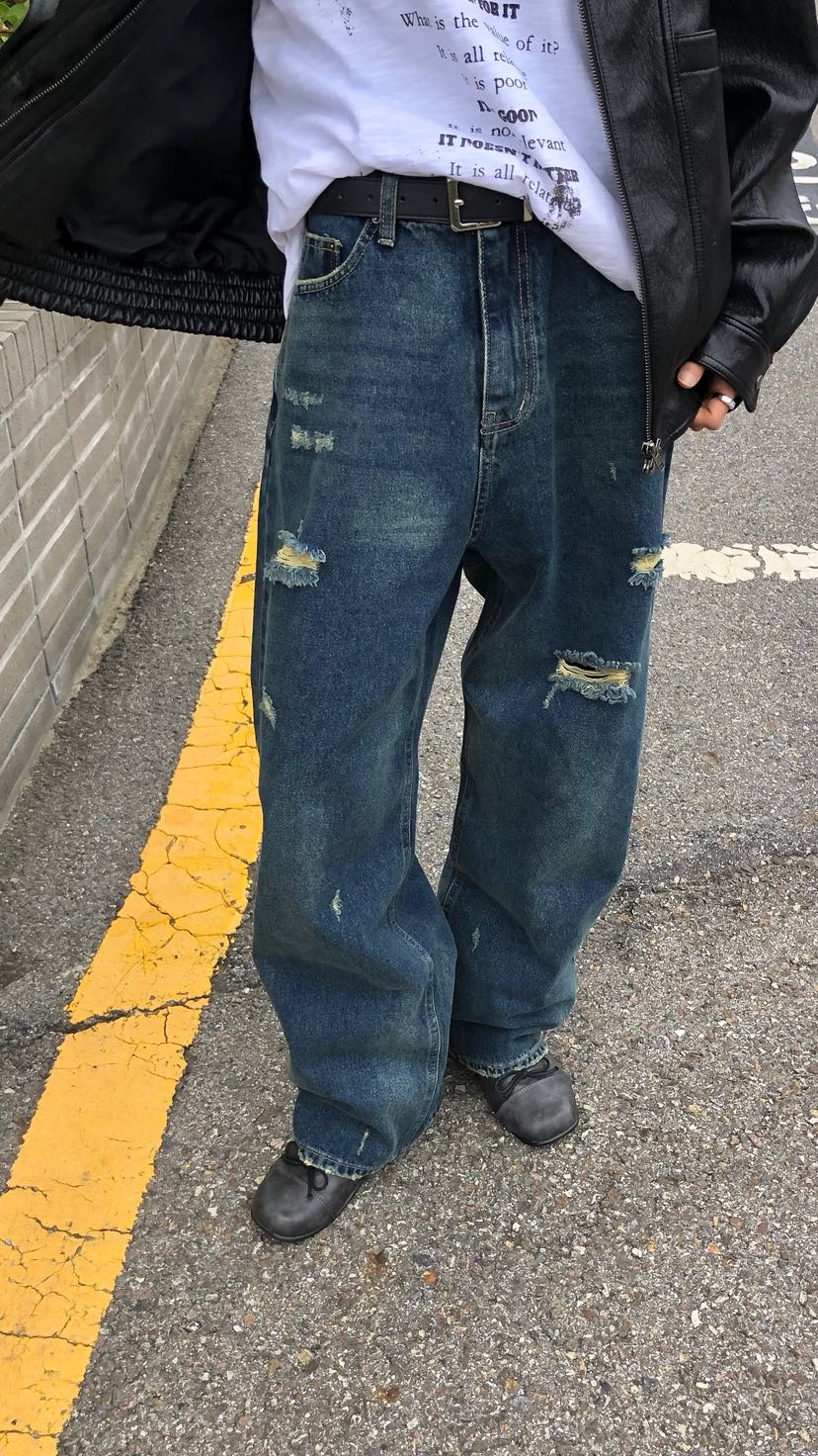 OVER RICH東大門直郵女士新品休閑熱賣推薦人氣時尚牛仔褲OVER RICH牛仔褲