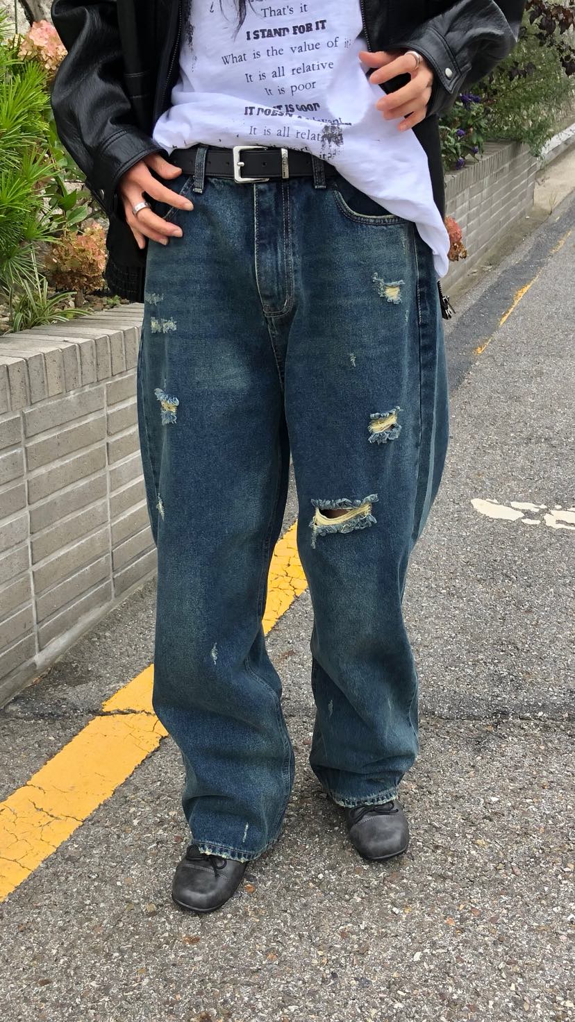 OVER RICH東大門直郵女士新品休閑熱賣推薦人氣時尚牛仔褲OVER RICH牛仔褲