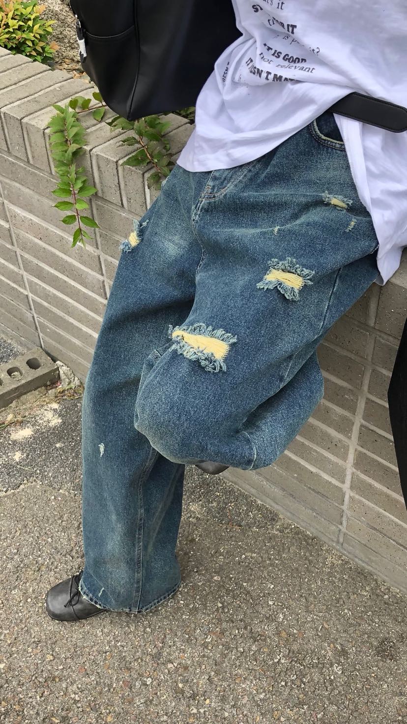 OVER RICH東大門直郵女士新品休閑熱賣推薦人氣時尚牛仔褲OVER RICH牛仔褲