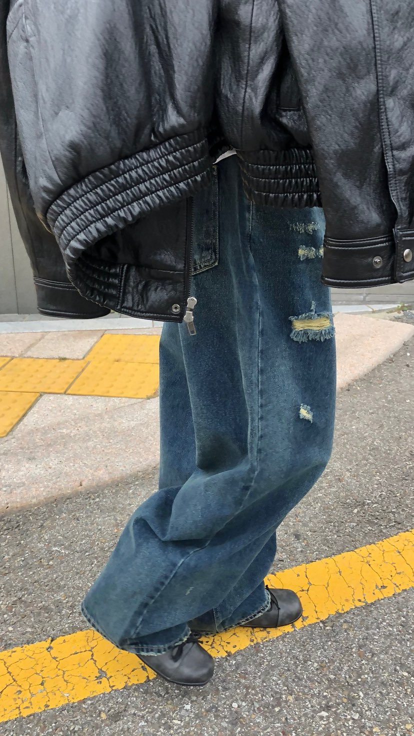 OVER RICH東大門直郵女士新品休閑熱賣推薦人氣時尚牛仔褲OVER RICH牛仔褲