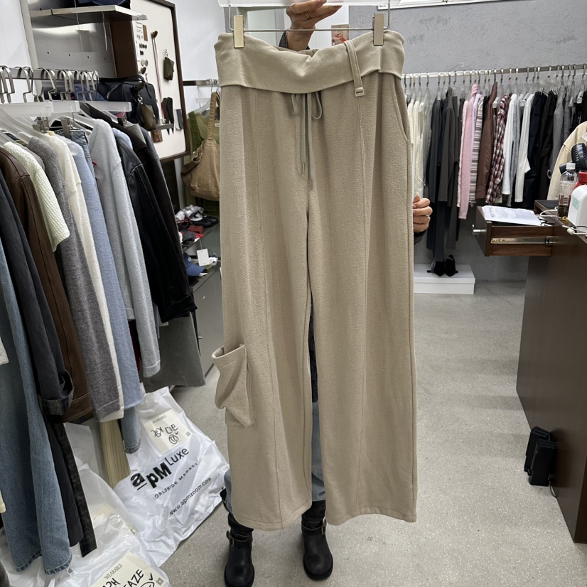 WEARABLE-L東大門直郵女士新品熱賣人氣真品時尚休閑褲折疊WEARABLE休閑褲圖色1