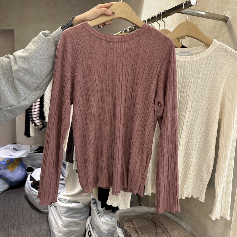 VINTAGE VIBE東大門代購女士新品時尚休閑真品人氣長袖T恤VINTAGE VIBE長袖T恤圖色2