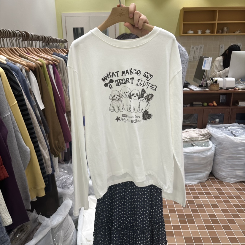 OURMOMENT韓國代購女裝新品人氣熱賣推薦時尚真品長袖T恤OURMOMENT長袖T恤圖色1