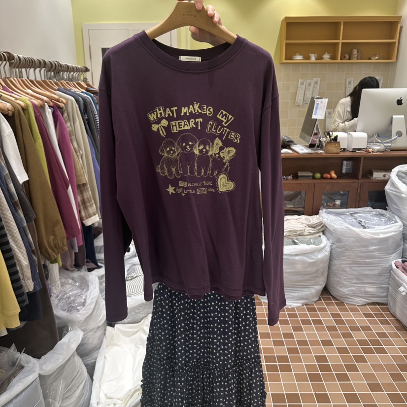 OURMOMENT韓國代購女裝新品人氣熱賣推薦時尚真品長袖T恤OURMOMENT長袖T恤圖色3