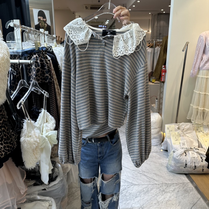 CHEAP-CHIC韓國直郵女裝新款真品人氣推薦休閑時尚長袖T恤CHEAP-CHIC/CHARLES THE SECOND長袖T恤圖色2