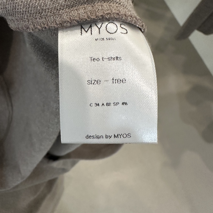 MYOS韓國直郵女裝新款真品熱賣時尚休閑推薦人氣長袖T恤MYOS長袖T恤