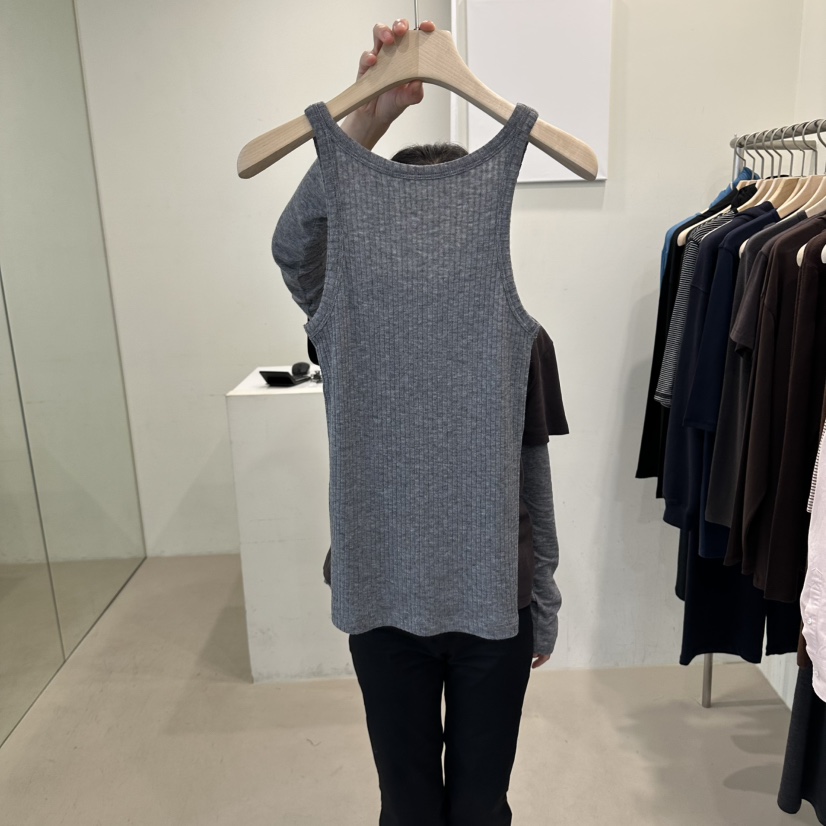 MYOS東大門實拍女裝新款推薦熱賣時尚人氣休閑真品吊帶背心MYOS吊帶/背心