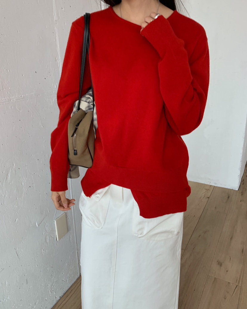 J SHOP韓國直郵女裝新品休閑推薦人氣熱賣時尚衛衣雙層開衩J_SHOP衛衣