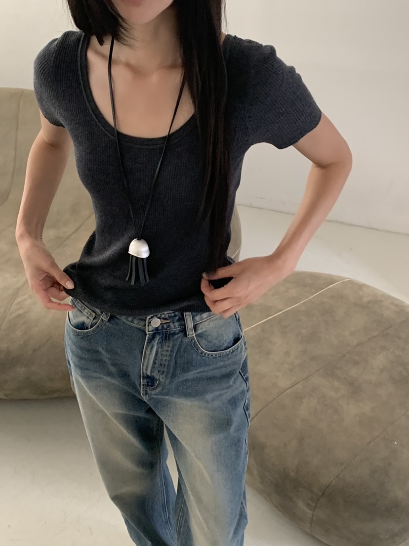 RIVER RAIN韓國代購女裝新款時尚人氣休閑真品針織衫修身RIVER RAIN針織衫