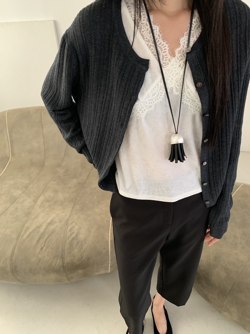 RIVER RAIN東大門直郵女裝新款休閑人氣針織衫柔軟開衫羅紋RIVER RAIN針織衫