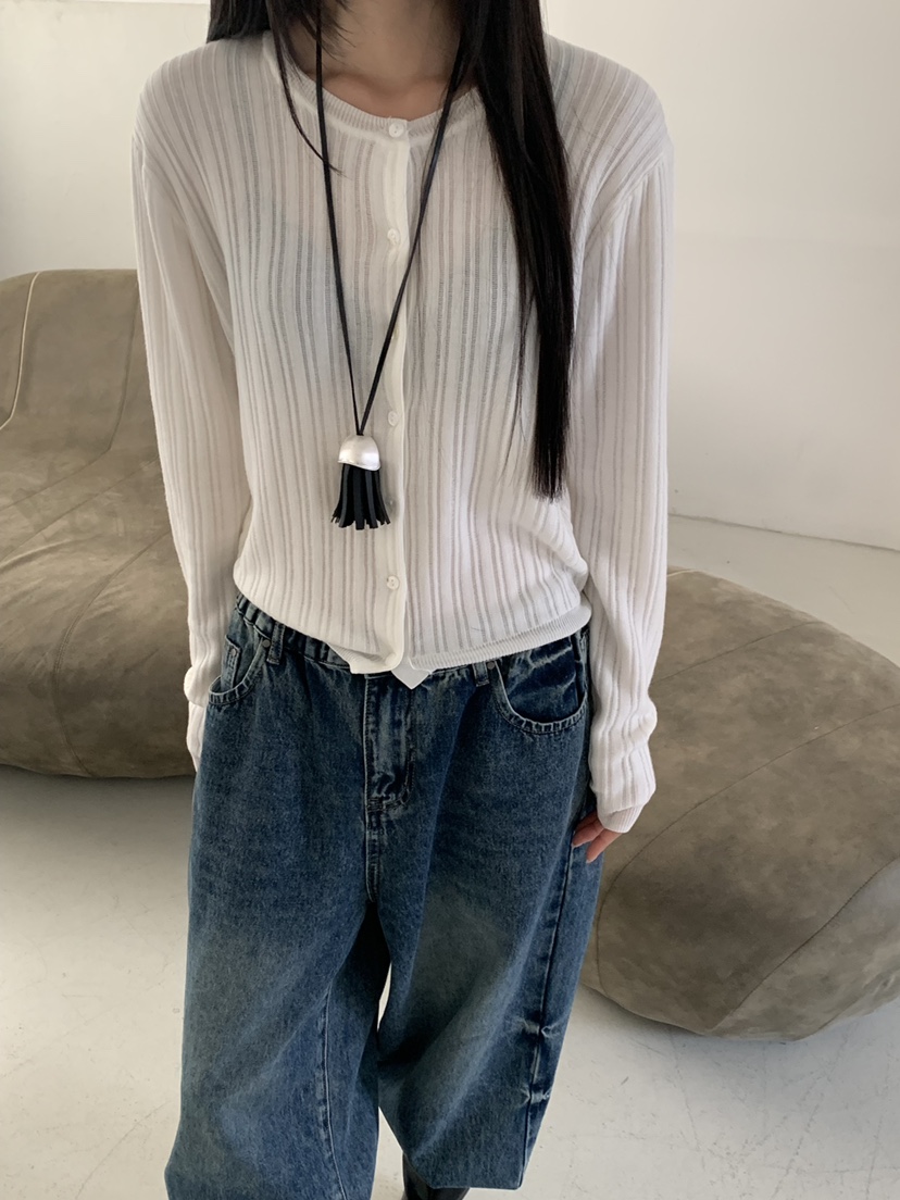 RIVER RAIN東大門直郵女裝新款休閑人氣針織衫柔軟開衫羅紋RIVER RAIN針織衫