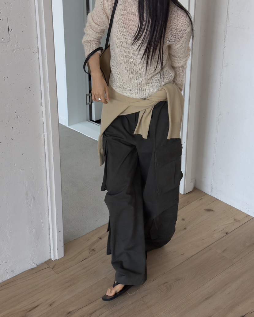 J SHOP東大門實拍女裝新品熱賣時尚休閑真品推薦休閑褲口袋J_SHOP休閑褲