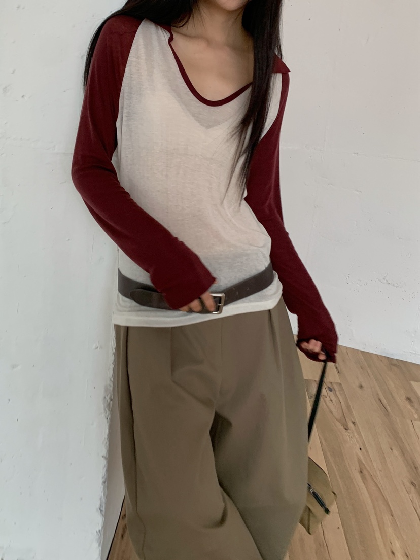 J SHOP韓國直郵女裝新款熱賣真品人氣推薦時尚長袖T恤寬松J_SHOP長袖T恤