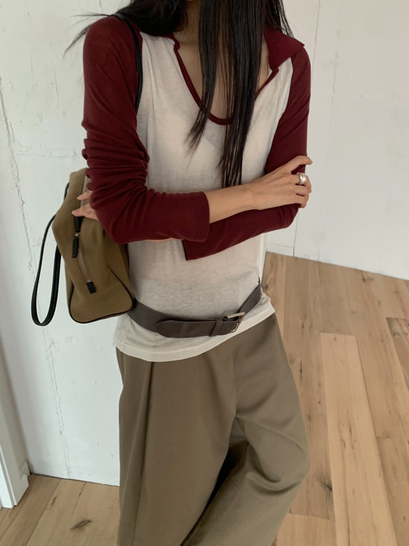 J SHOP韓國直郵女裝新款熱賣真品人氣推薦時尚長袖T恤寬松J_SHOP長袖T恤