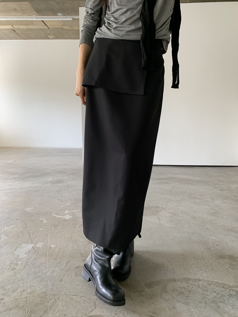 TRUE韓國代購女裝新品人氣熱賣推薦時尚真品休閑長裙雙層TRUE長裙