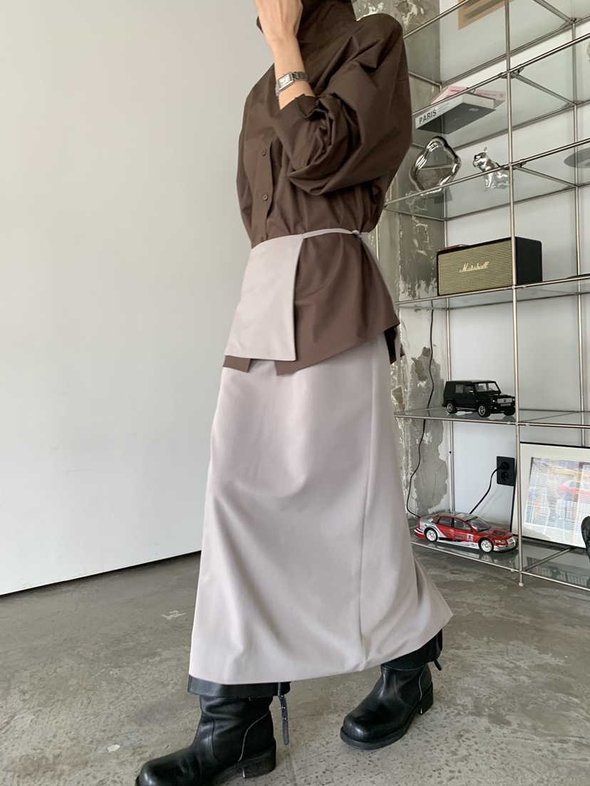 TRUE韓國代購女裝新品人氣熱賣推薦時尚真品休閑長裙雙層TRUE長裙