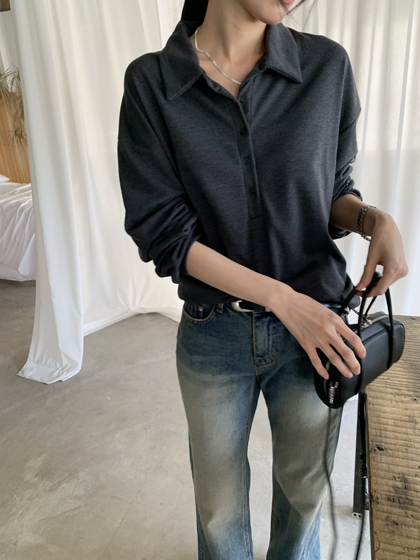 TRUE韓國直郵女士新款推薦人氣休閑熱賣時尚真品長袖T恤TRUE長袖T恤