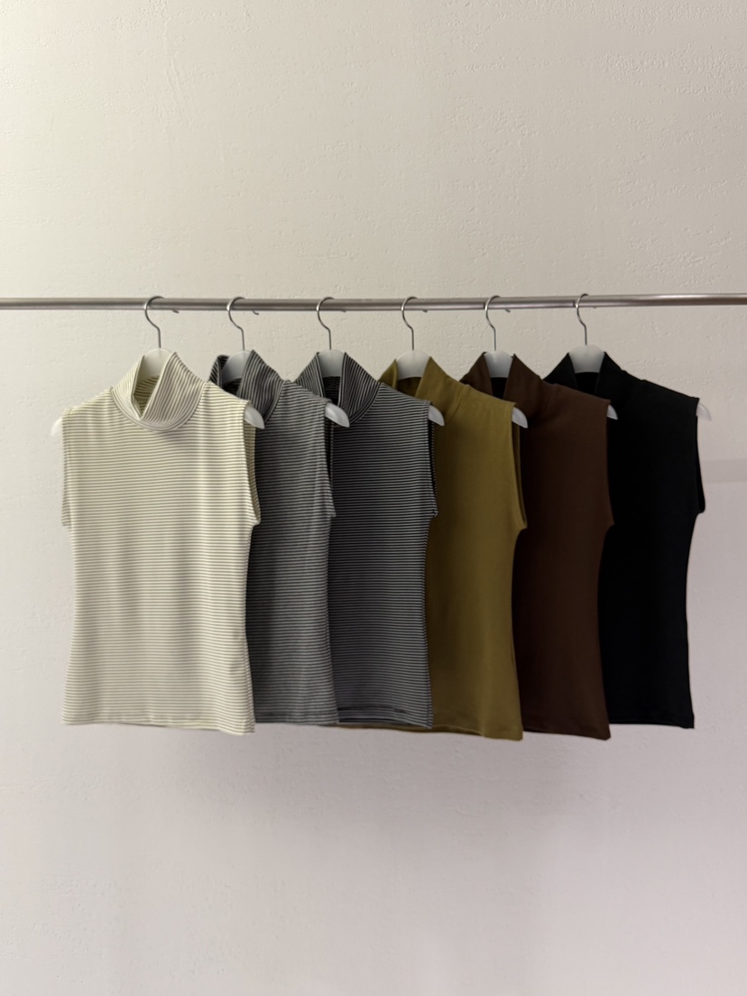 RIVER RAIN東大門實拍女裝新品時尚推薦熱賣吊帶背心高領RIVER RAIN吊帶/背心
