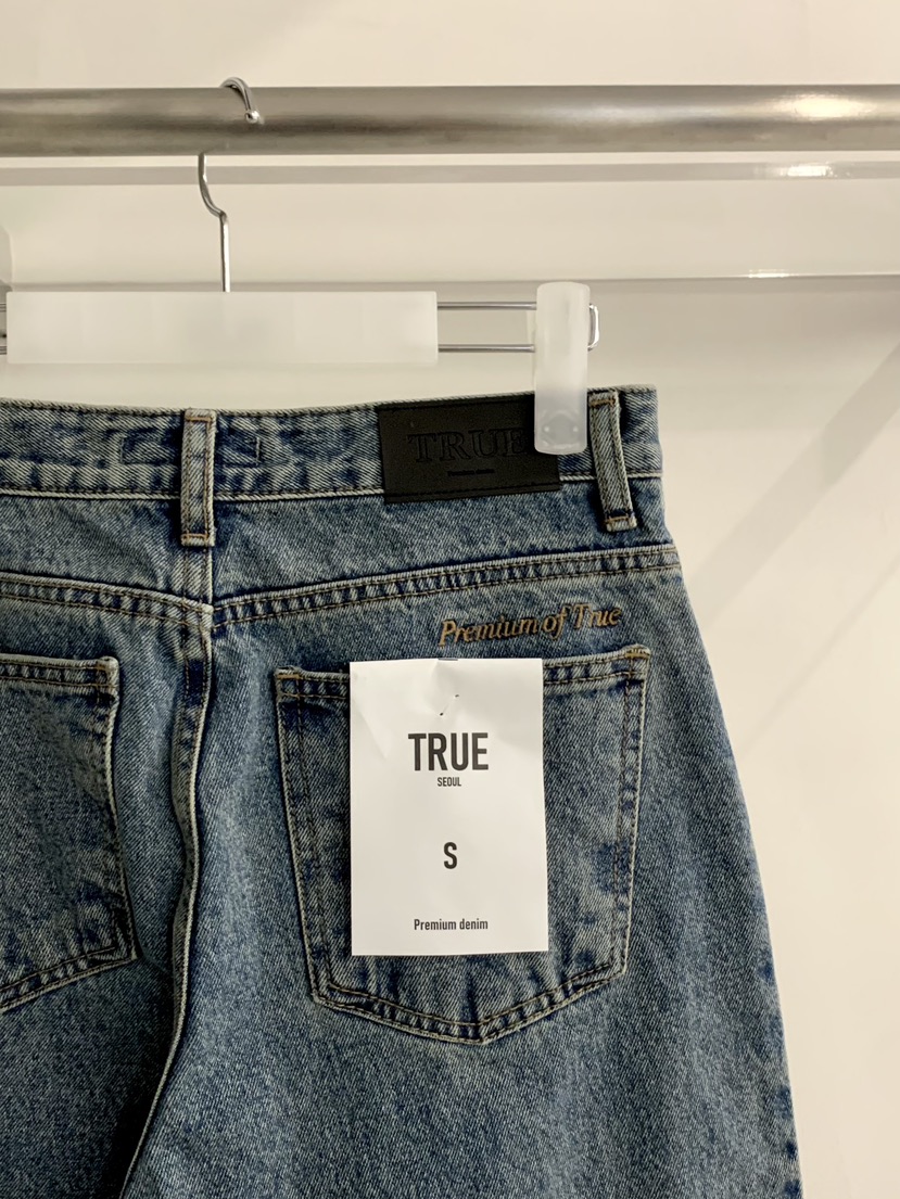 TRUE韓國代購女裝新款熱賣真品人氣推薦時尚休閑牛仔褲TRUE牛仔褲