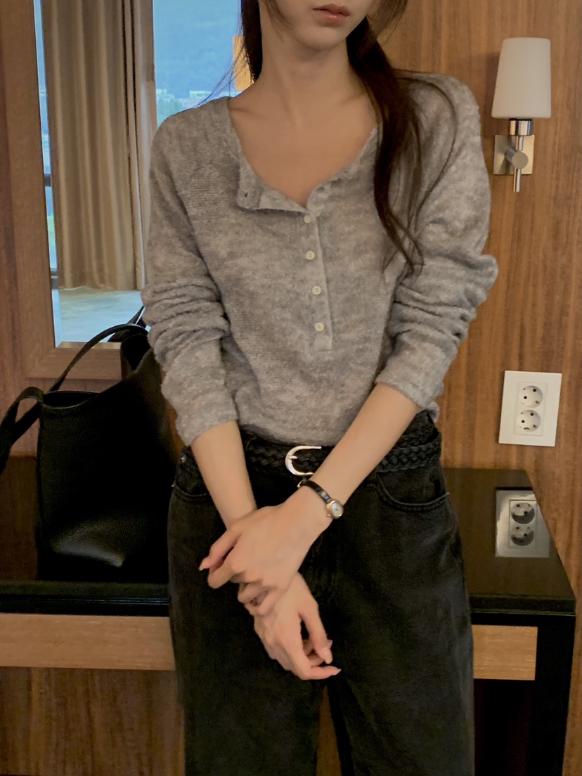 DEUO韓國代購女裝新品人氣真品推薦時尚休閑熱賣針織衫羊毛DEUO針織衫