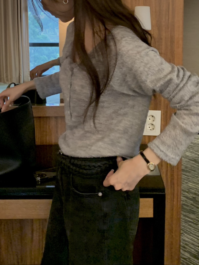 DEUO韓國代購女裝新品人氣真品推薦時尚休閑熱賣針織衫羊毛DEUO針織衫