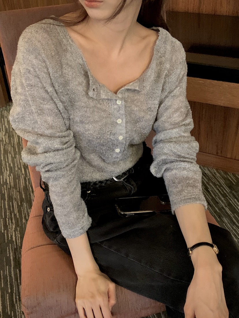DEUO韓國代購女裝新品人氣真品推薦時尚休閑熱賣針織衫羊毛DEUO針織衫