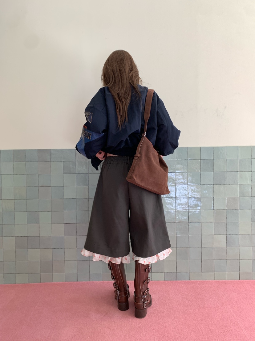 MAISONDEGLORY韓國直郵女士新品推薦真品時尚人氣短褲褶邊Maison de glory短褲
