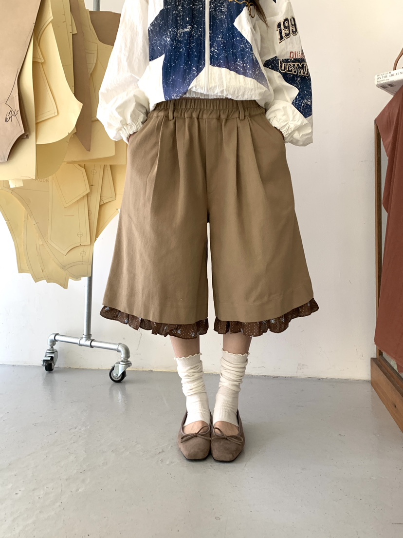 MAISONDEGLORY韓國直郵女士新品推薦真品時尚人氣短褲褶邊Maison de glory短褲圖色2