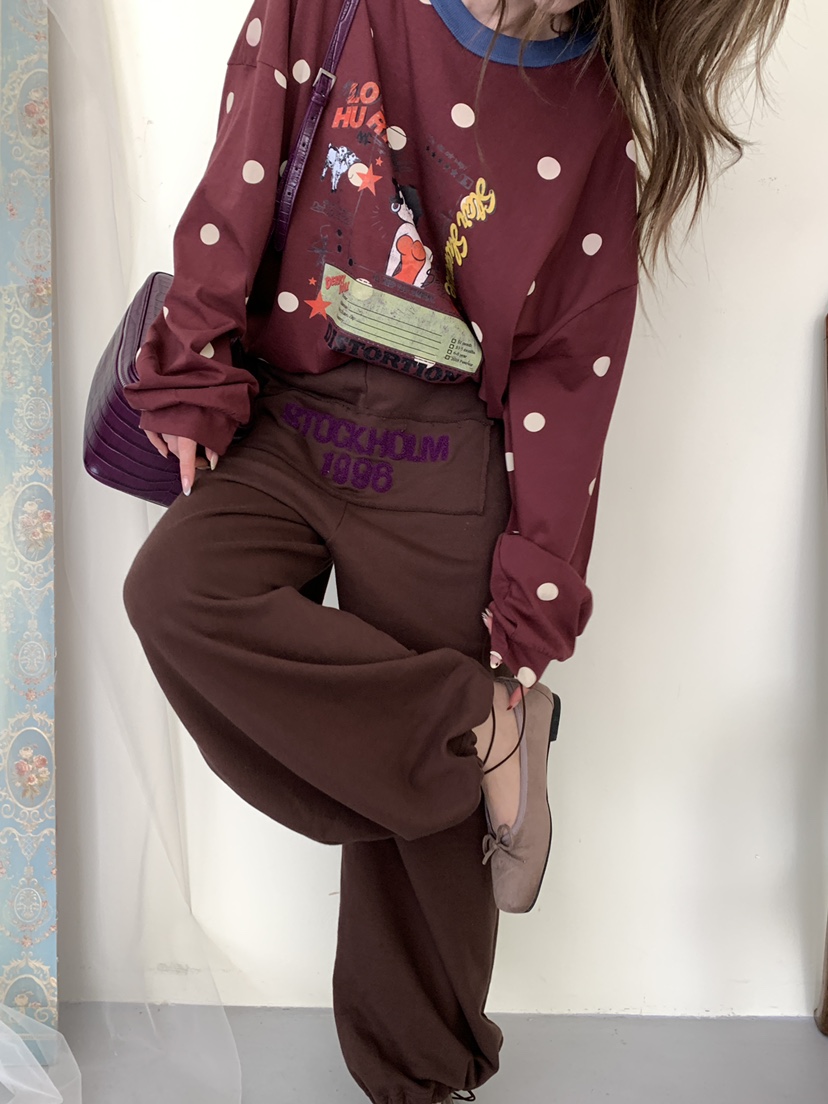 MAISONDEGLORY東大門實拍女裝新品時尚熱賣休閑推薦休閑褲Maison de glory休閑褲