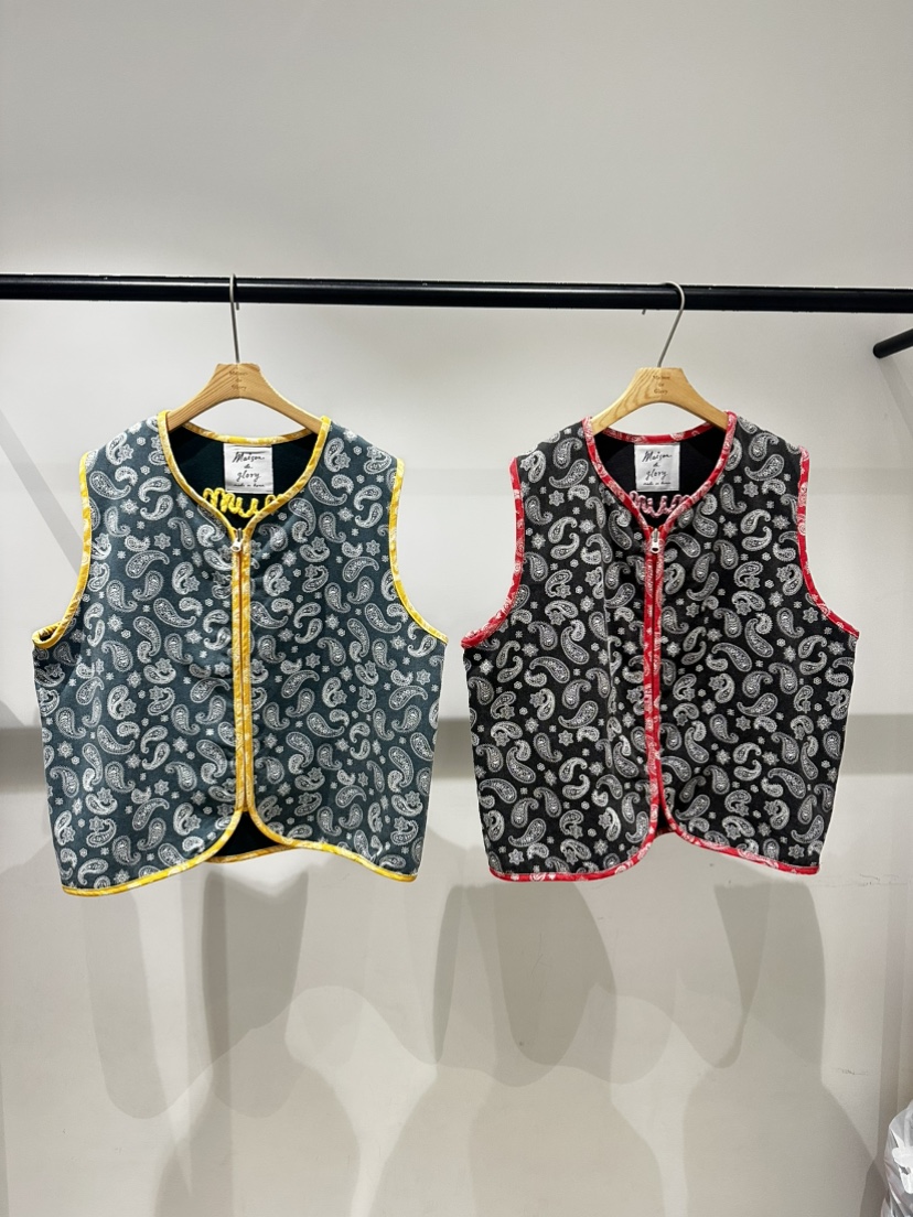 MAISONDEGLORY韓國代購女裝新品休閑時尚真品馬甲花紋雙面Maison de glory馬甲