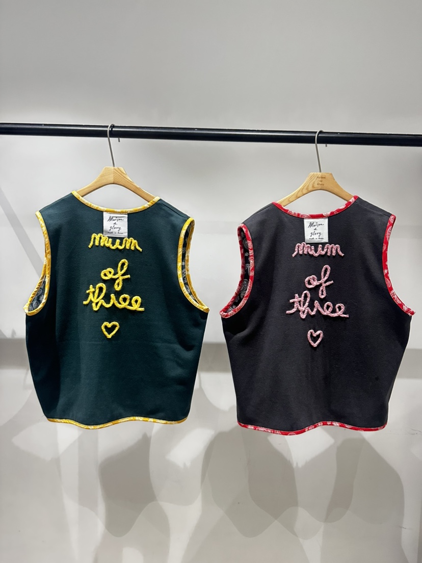 MAISONDEGLORY韓國代購女裝新品休閑時尚真品馬甲花紋雙面Maison de glory馬甲
