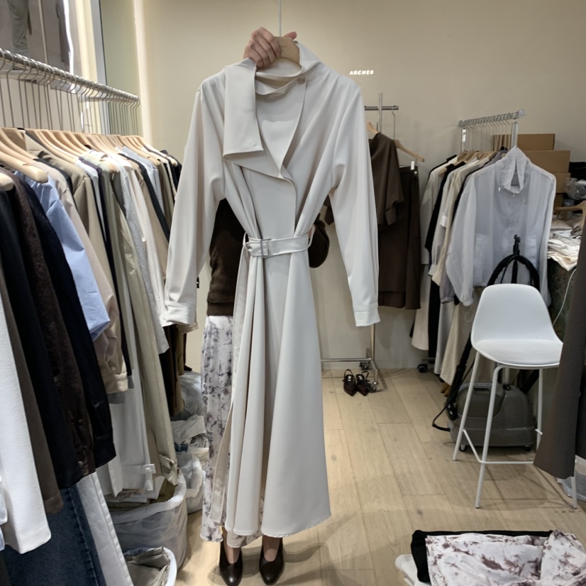 ARCHER東大門直郵女裝新品推薦人氣熱賣真品長款風衣含腰帶ARCHER長款風衣圖色1