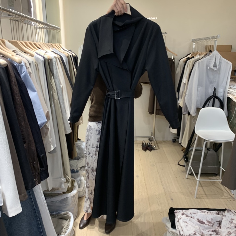 ARCHER東大門直郵女裝新品推薦人氣熱賣真品長款風衣含腰帶ARCHER長款風衣圖色3