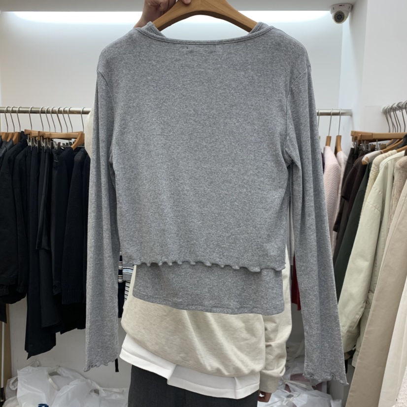 DRESS ROOM東大門實拍女士新款時尚真品熱賣套裝荷葉邊層疊DRESS ROOM套裝